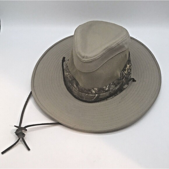 Realtree Tan Camo Aussie Bush Boonie Field Hat Fedora Hunting Fishing Headwear - Picture 1 of 10